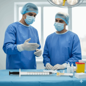 Disposable 5ml Luer Slip Hypodermic Syringe with Needle