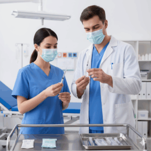 Professional Disposable 30ml Three Part Syringe with Needle