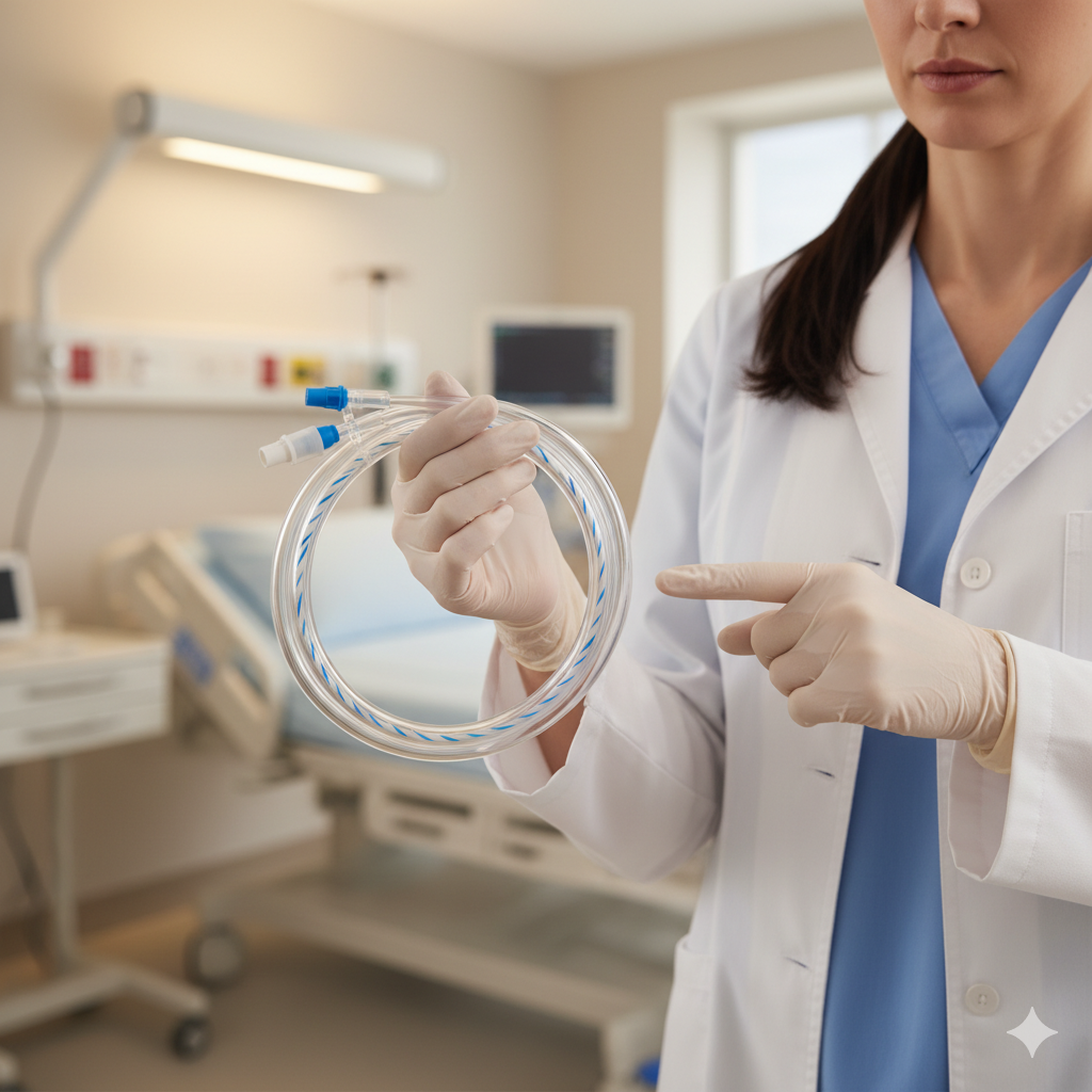 Professional Disposable Medical Catheter with Double Lumen