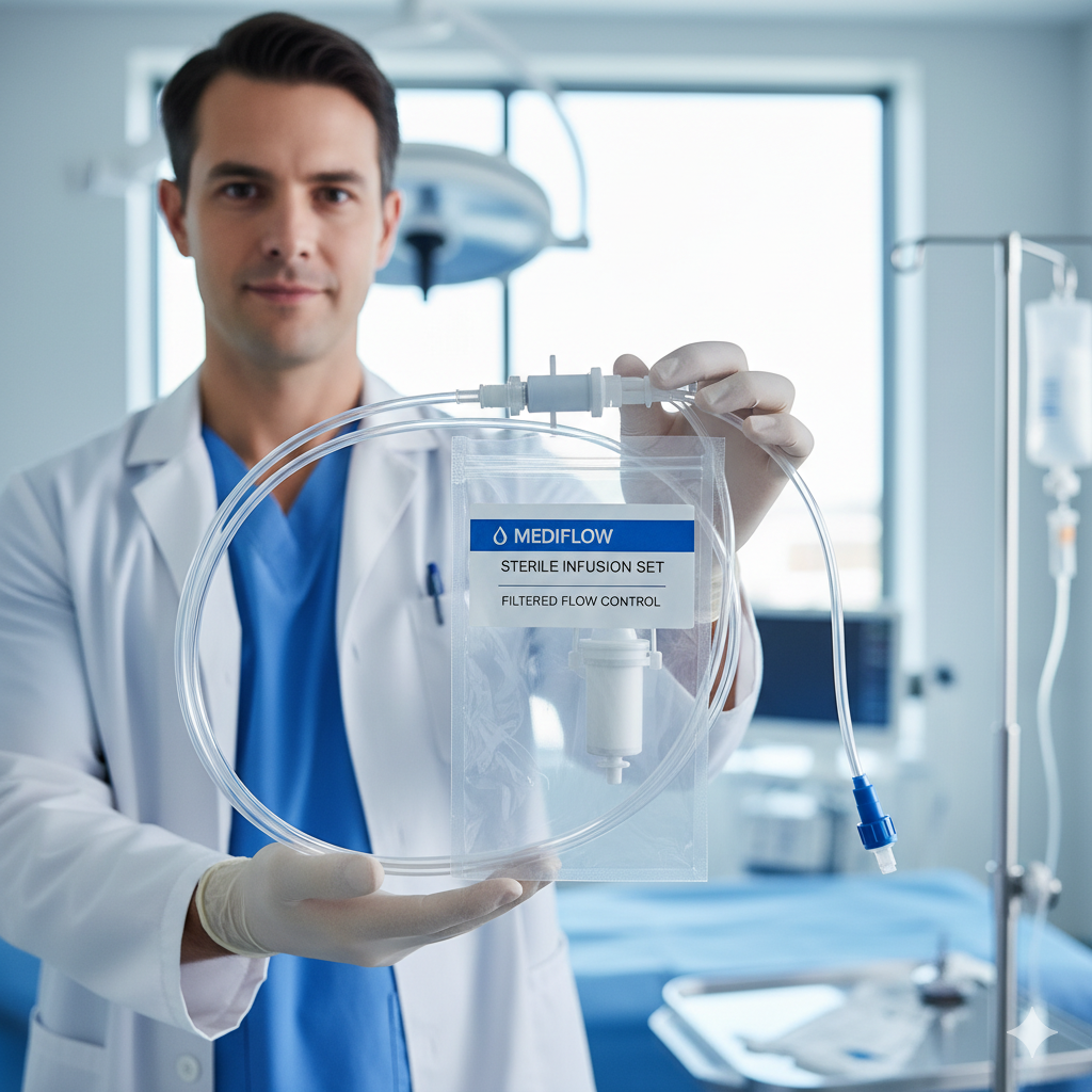 Professional Sterile Flow Control Infusion Set with Filter