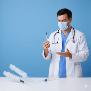 Syringe with Hypodermic Needle