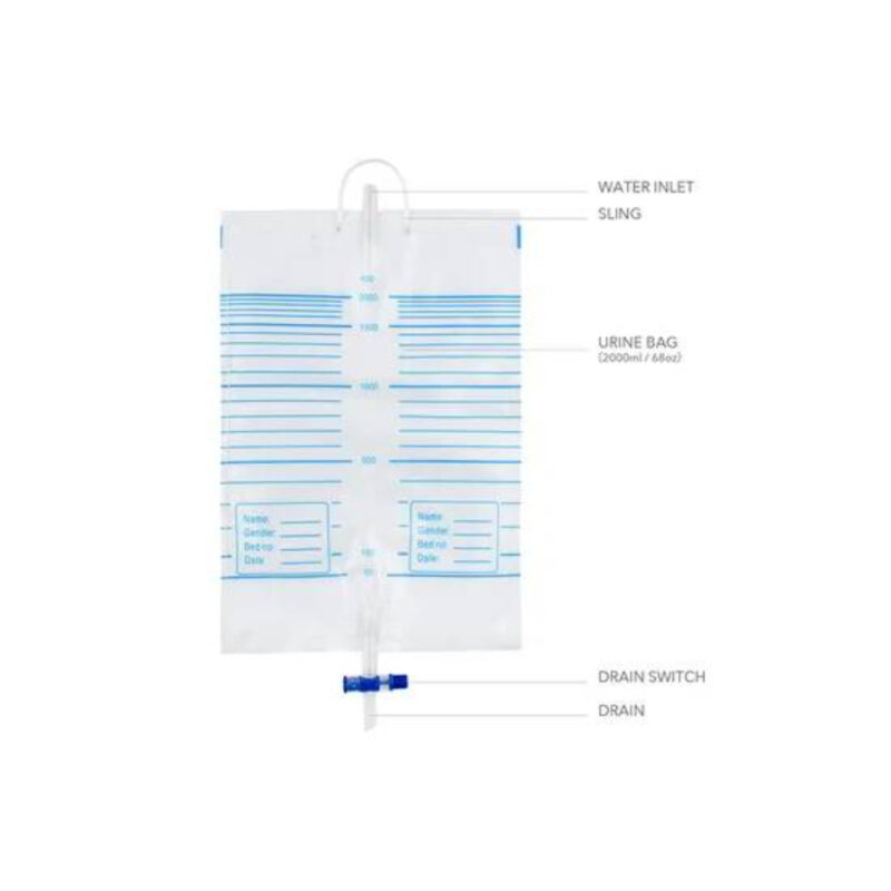 Best Quality Pediatric Medical 2000ml Plastic Urine Bag - Image 4