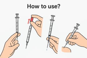 how to use professional disposable plastic insulin syringes with cap 1