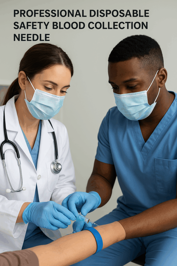 how to use professional disposable safety blood collection needle