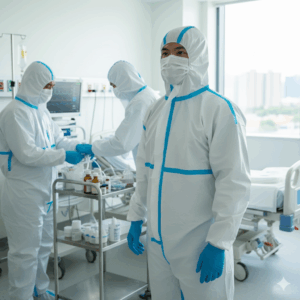 Disposable High Quality PP Protective Sterile Isolation Gown