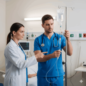 Good Quality Gravity Type Infusion Set with Flow Regulator