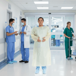 High Quality Disposable SMS Safety Protective Isolation Gown