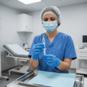 Professional Plastic Disposable 2 Part Syringe with Needle