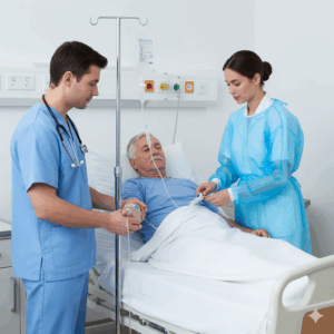 Professional Sterile IV Infusion Giving Set with Regulator