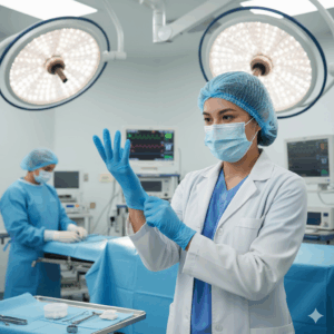 Wholesale Professional Blue Disposable Nitrile Glove