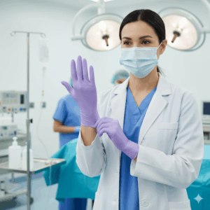 Wholesale Professional Purple Nitrile Gloves Powder Free