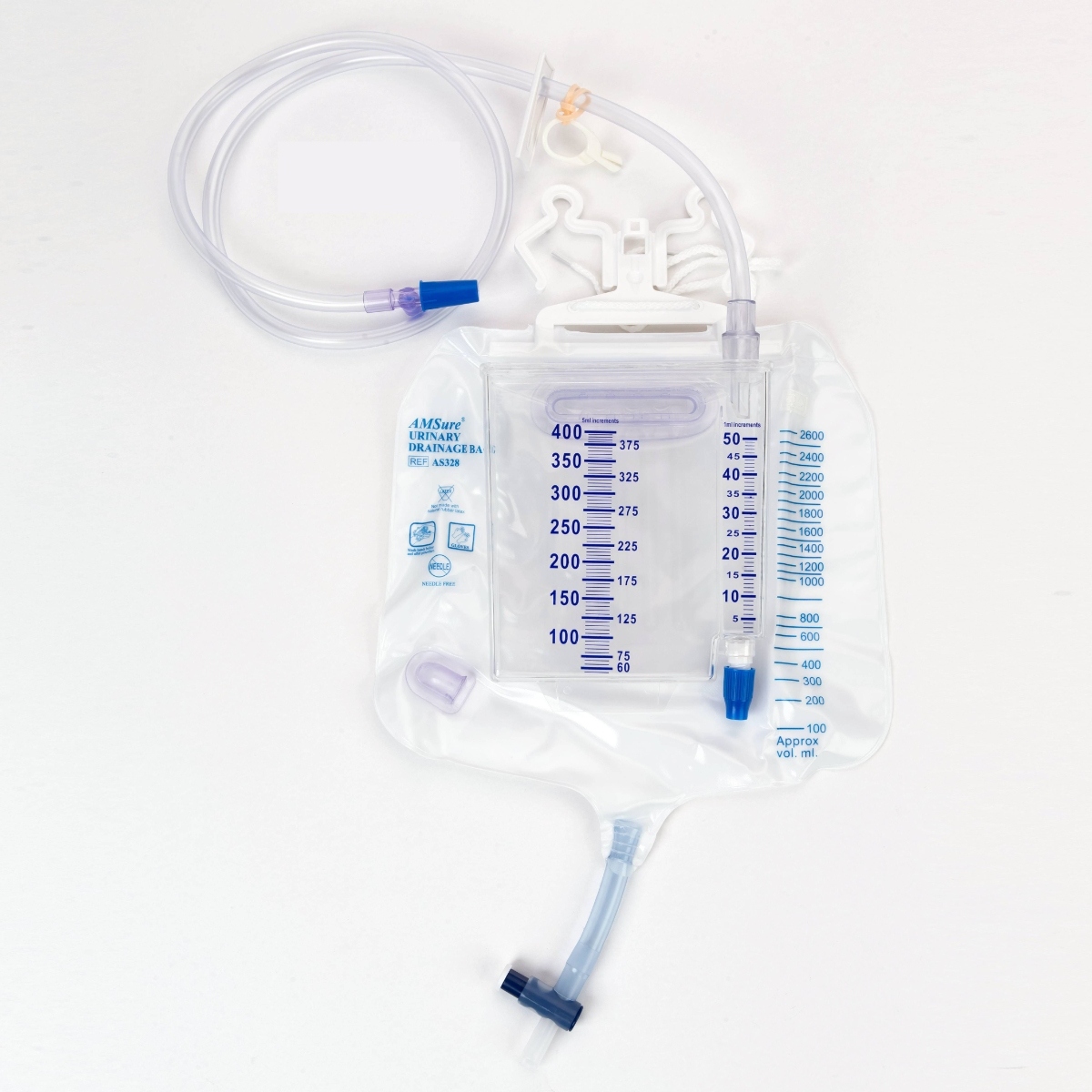 High Quality Plastic 2000ml Transparent Male Urine Bag - Image 2