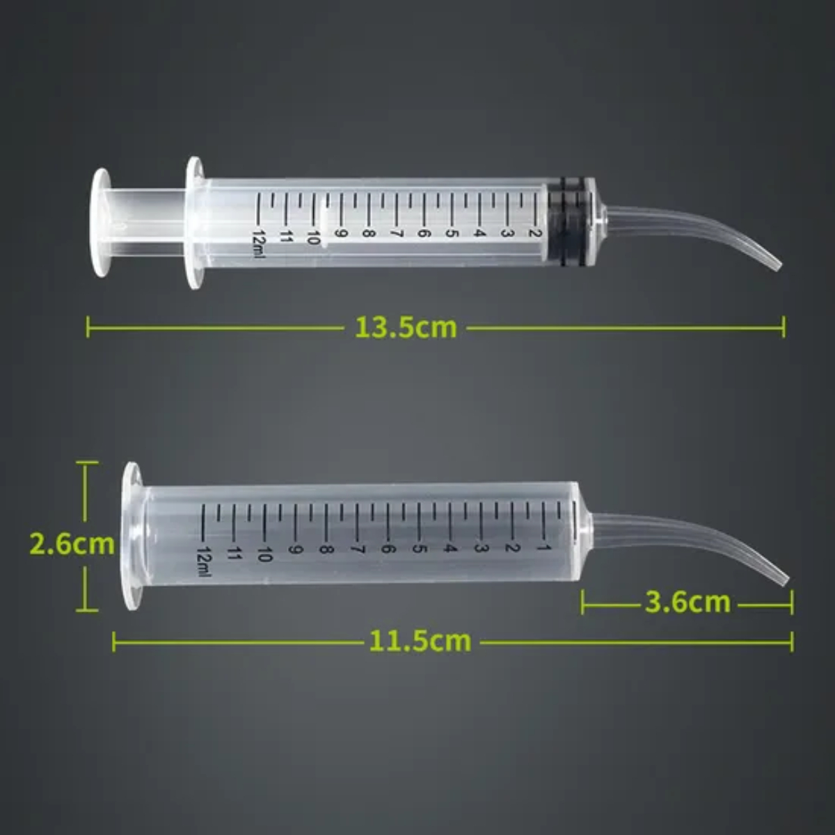 Best Professional 12ml Disposable Syringe with Curved Tip - Image 3