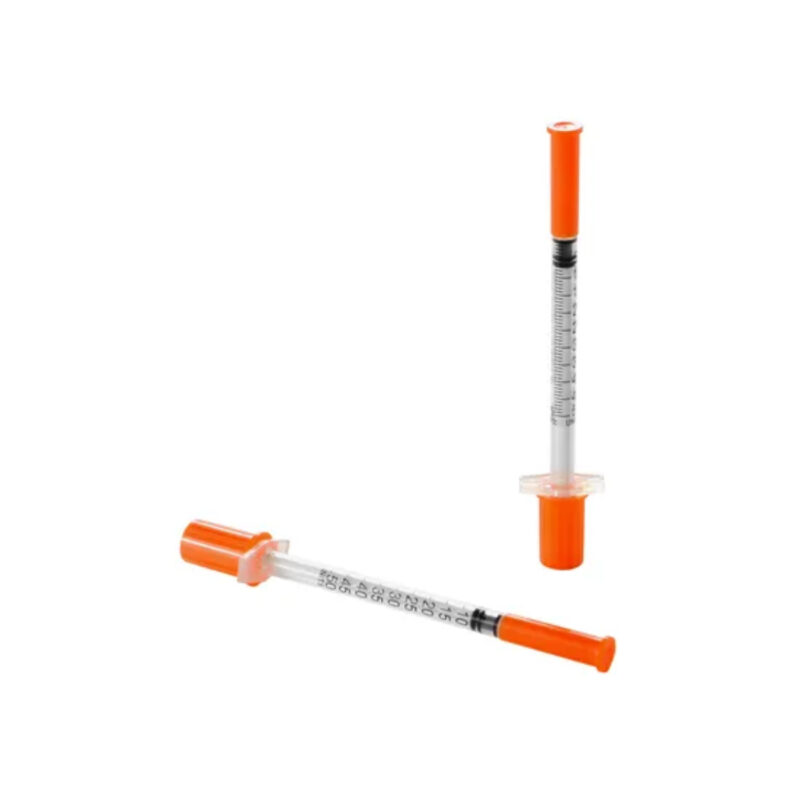 Insulin Syringe with Orange Cap