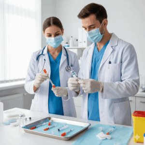 Disposable High Quality 0.5ml Insulin Syringe with Needle