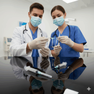 Professional High Quality Three Part Hypodermic Syringe