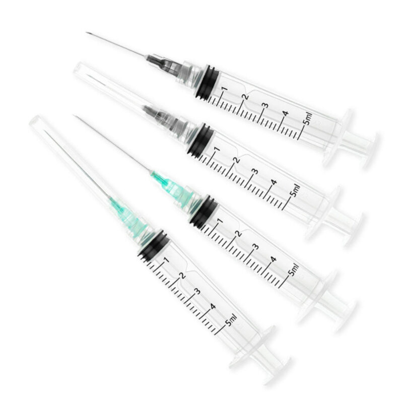 Three Parts Syringes with Needle