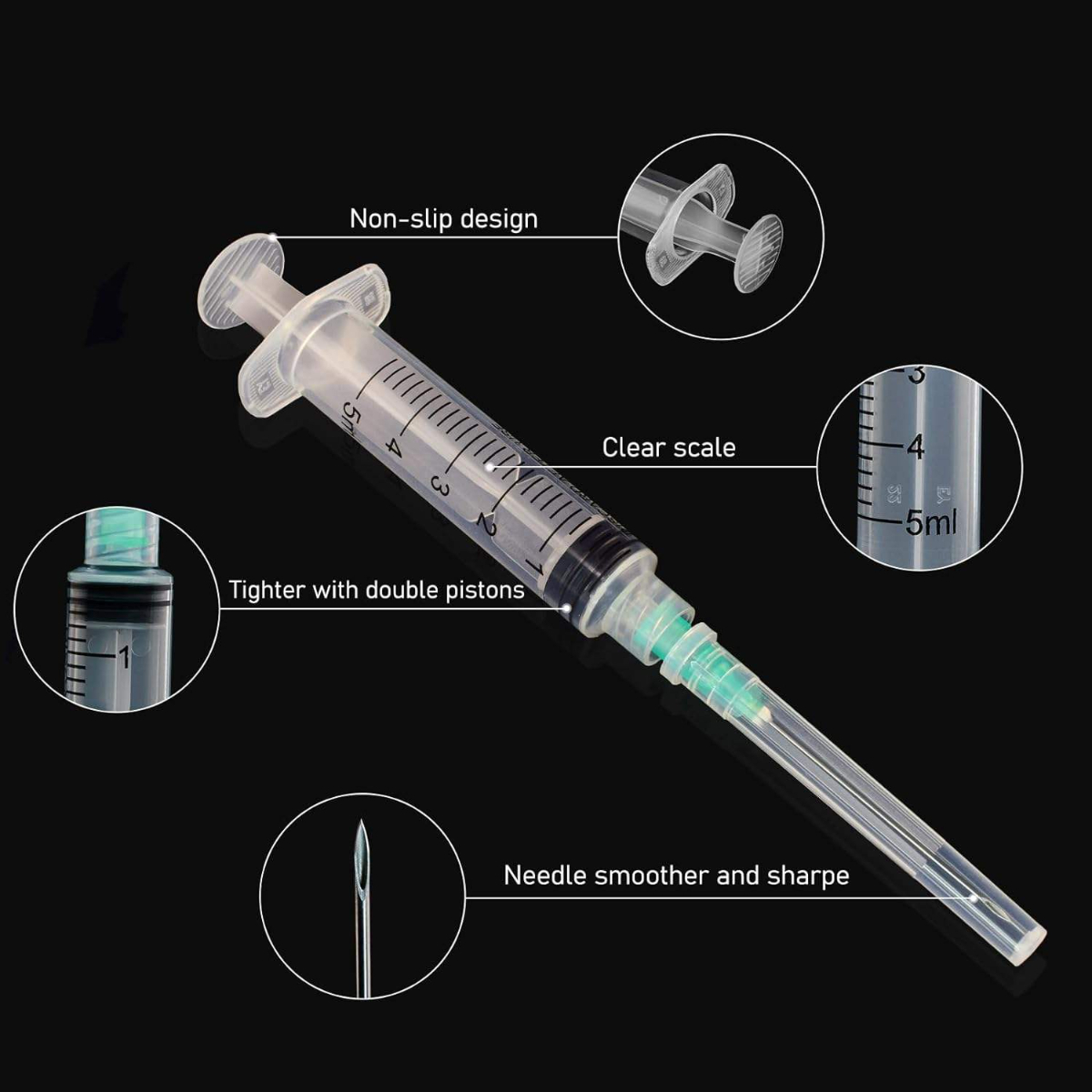 Disposable Best Quality Three Parts Syringes with Needle - Image 3