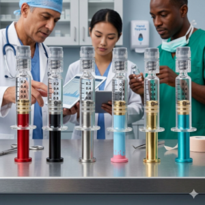 Best Quality 1ml Luer Lock Glass Syringes with Metal Plunger
