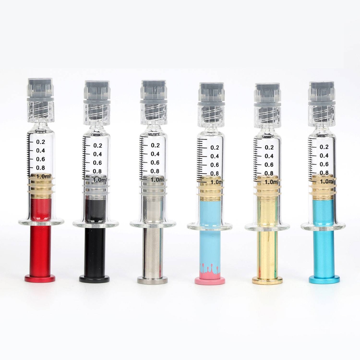 Glass Syringes with Metal Plunger