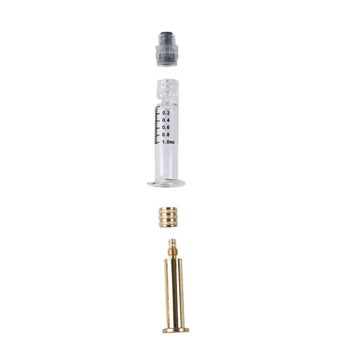 1ml Luer Lock Prefilled Reusable Borosilicate Glass Syringe - Image 3