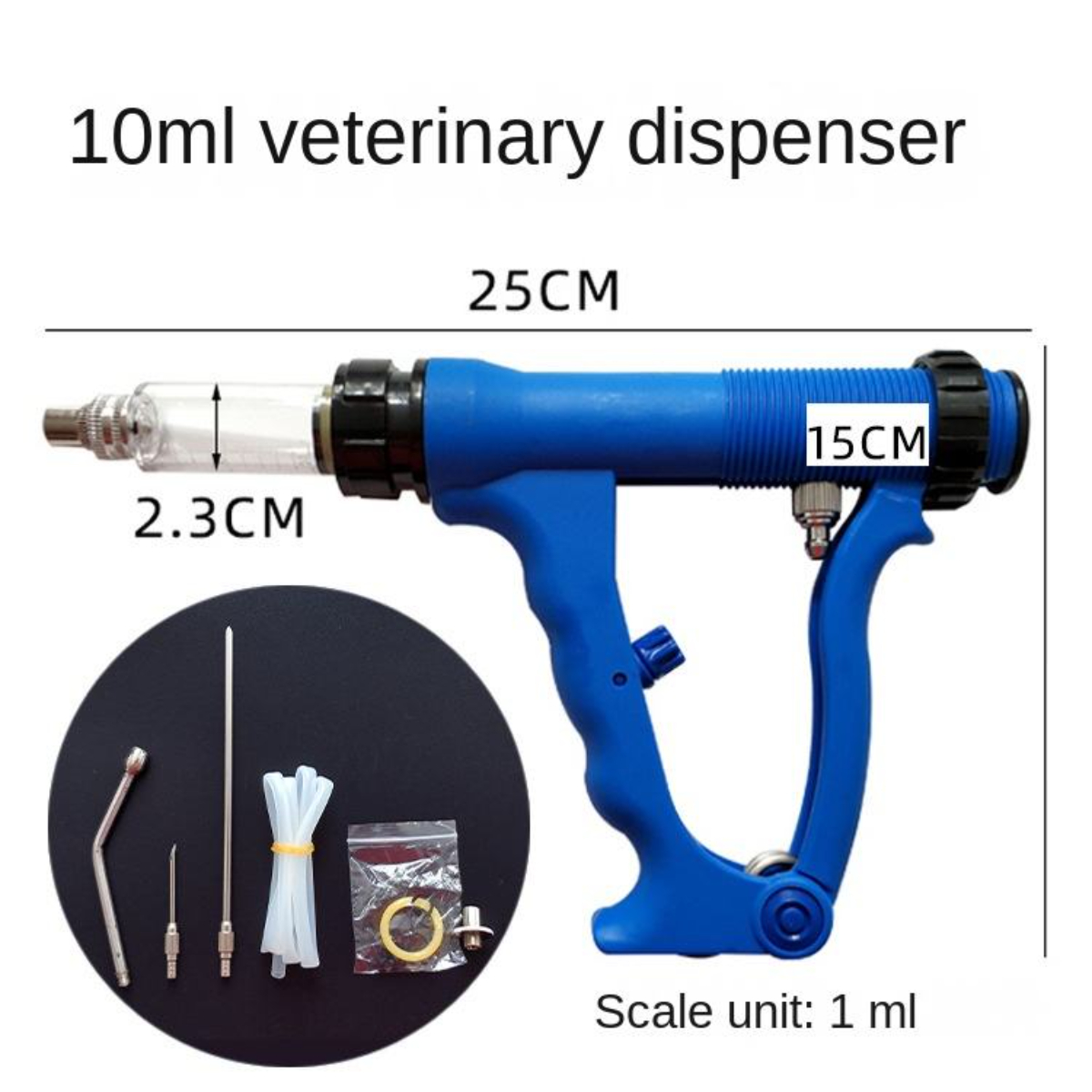 Professional High Quality Reusable Veterinary Syringe - Image 2