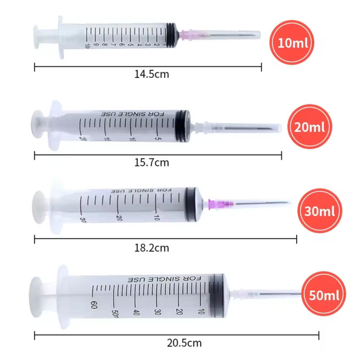 Wholesale Plastic Disposable 50ml Safety Syringe with Needle - Image 4