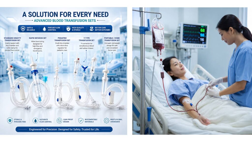 How Do Various Types of Transfusion Sets Address Specific Clinical Needs