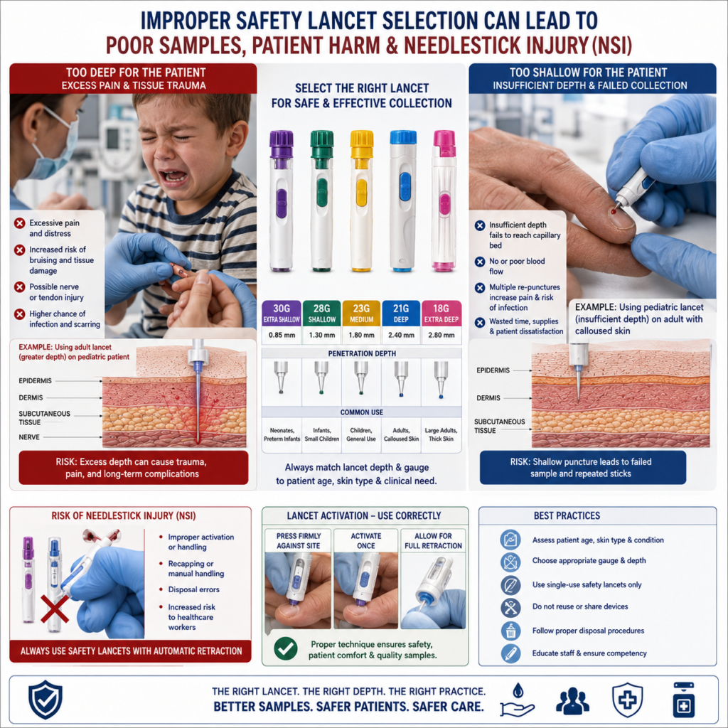 How Improper Safety Lancet Selection Endangers Users