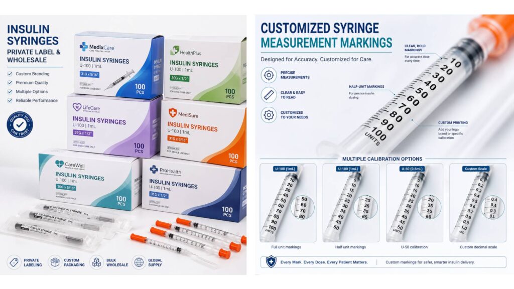 Which Customization Options Are Available for Wholesale Insulin Syringe Orders