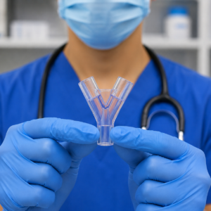 best medical y shape connector tube with two ports